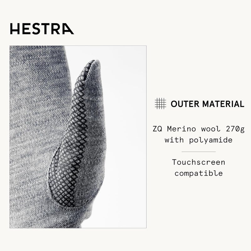 Hestra Merino Touch Point Mitten, Mitt Liner for Skiing & Snowboarding for Extra Warmth - Image 3